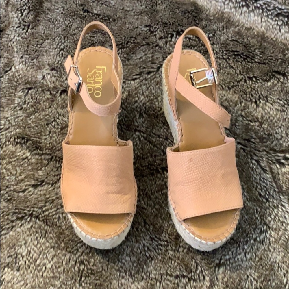 Franco Sarto Tan Wedge Sandals